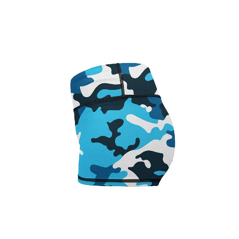 Aqua Camo Yoga Shorts