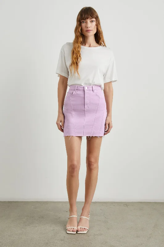 BRENTWOOD SKIRT - LILAC RAW HEM