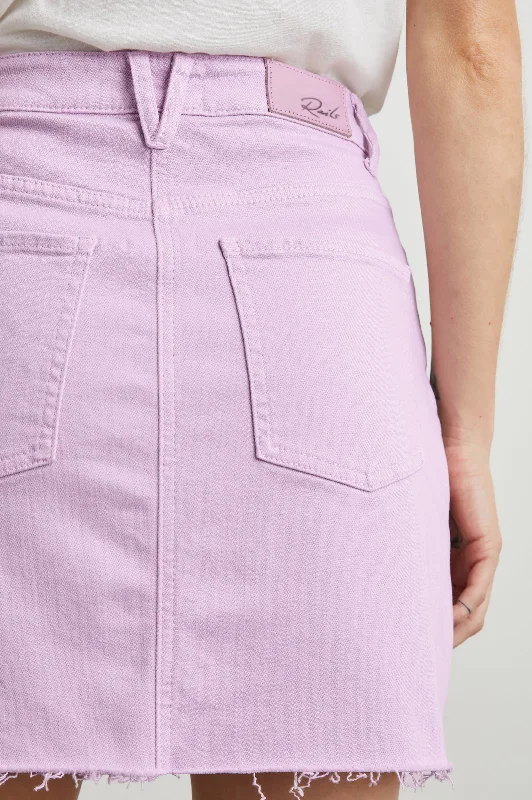 BRENTWOOD SKIRT - LILAC RAW HEM