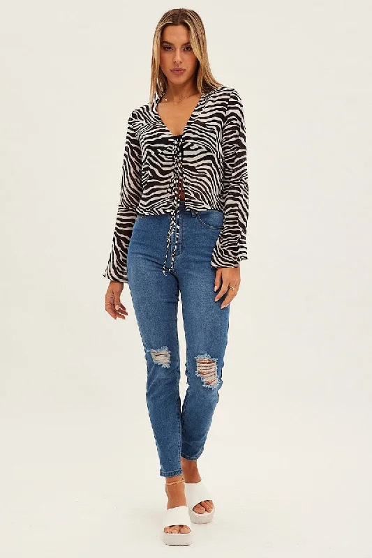 Denim Mom Jeans High Rise Stretch