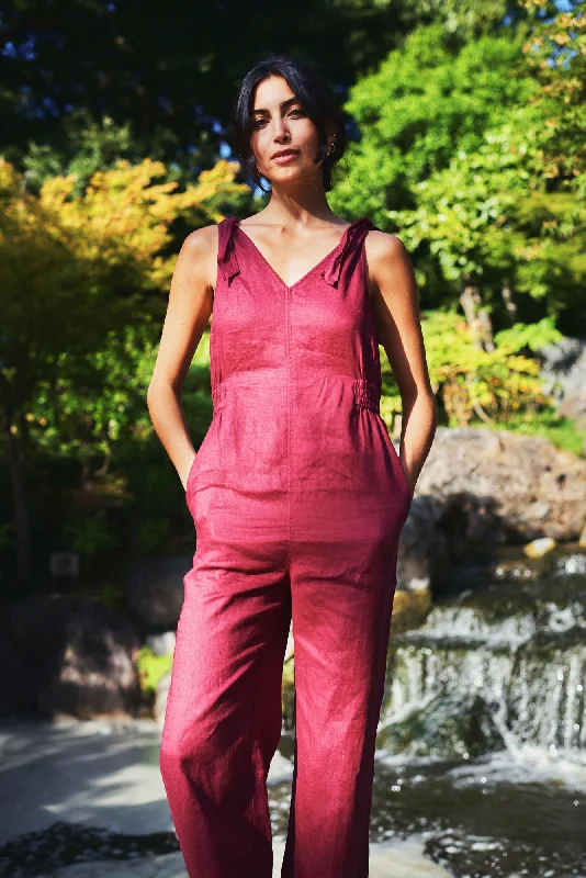 FLOSS - Linen berry Jumpsuit