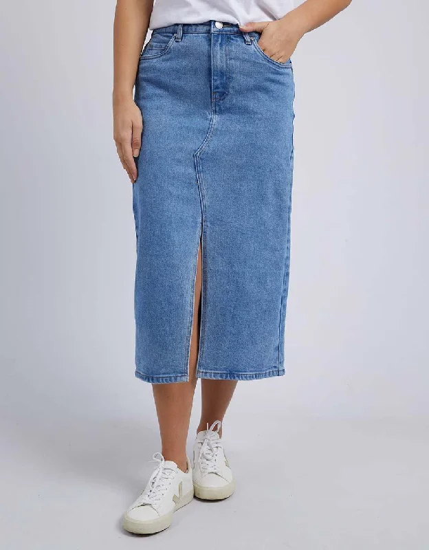 Foxwood Scout Midi Skirt Mid Blue