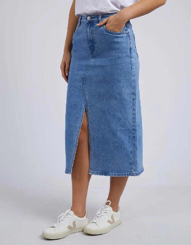 Foxwood Scout Midi Skirt Mid Blue