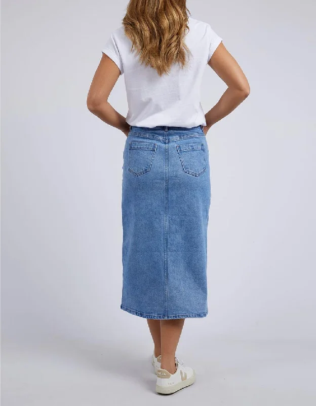 Foxwood Scout Midi Skirt Mid Blue