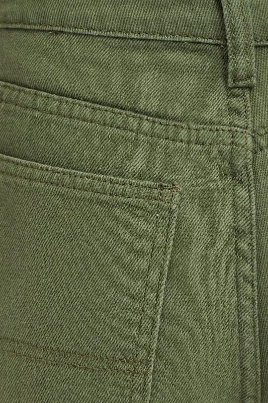 Green Carpenter Denim Jeans High Rise