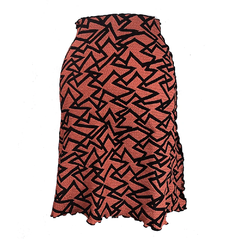 Mahogany Rafinato Jacquard Knit Bias Skirt