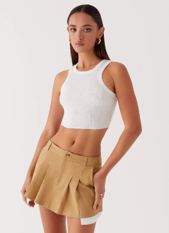 Tegan Cargo Mini Skirt - Tan