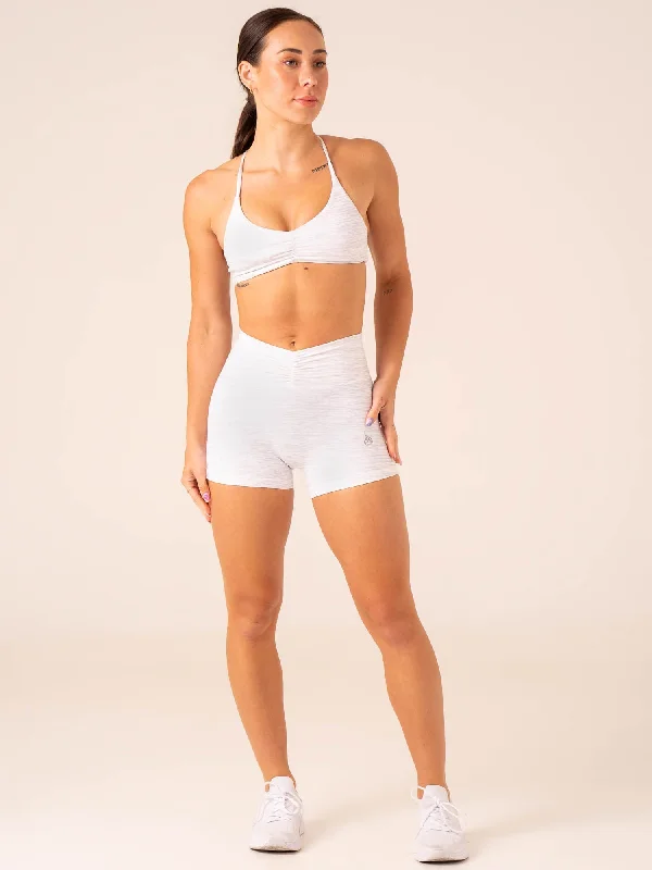 Tempo Booty Shorts - Snow Grey Marl