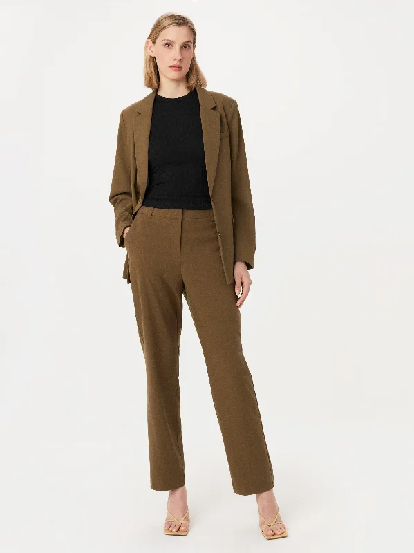 The Jane Straight Pant in Sepia