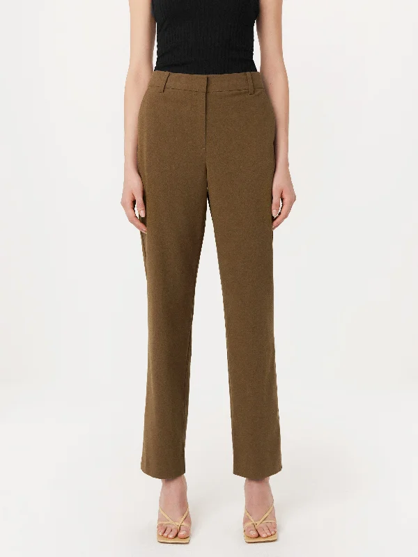 The Jane Straight Pant in Sepia