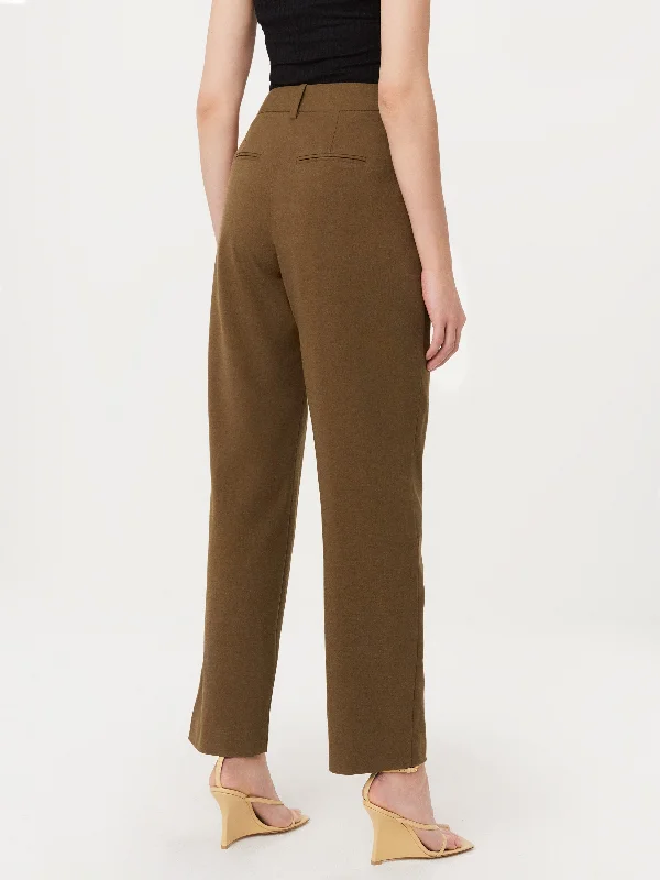 The Jane Straight Pant in Sepia