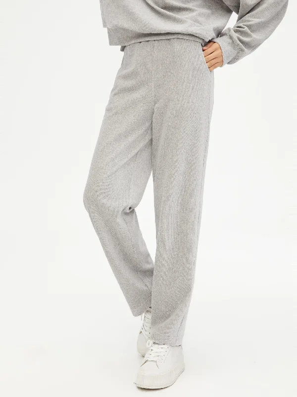 Age-Defying Flower Gray Sweatpants