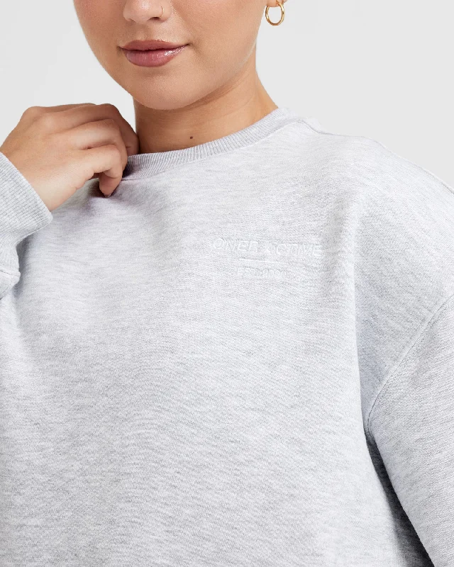 All Day Est 2020 Oversized Sweatshirt | Light Grey Marl