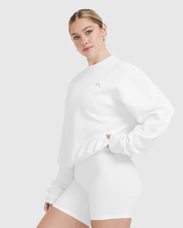 All Day Lightweight Oversized Sweatshirt | White