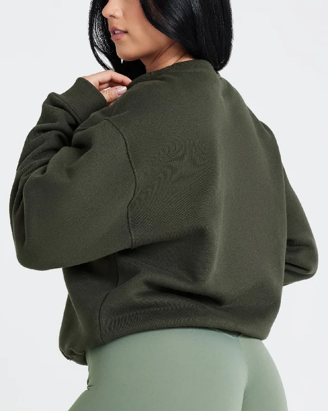 All Day Oversized Sweatshirt | Khaki