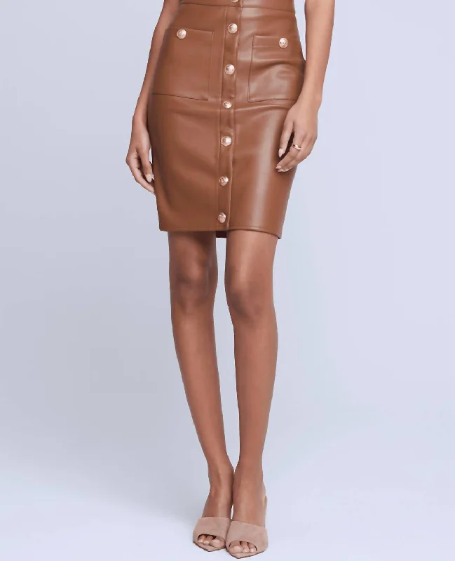 Amira Pencil Skirt In Smoky Quartz