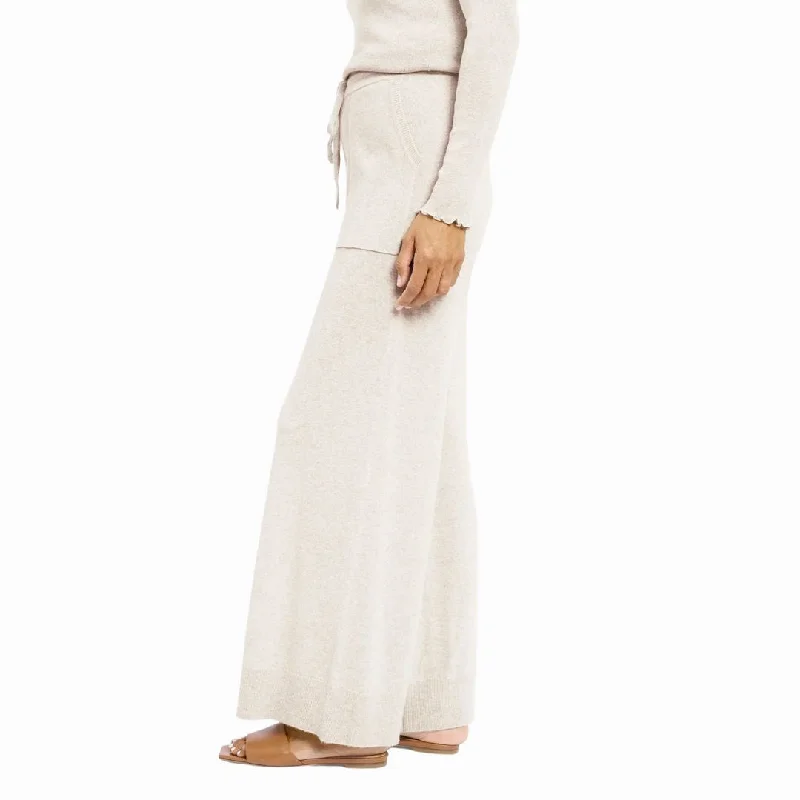 Aksel Wide Leg Pant (Oat Heather)