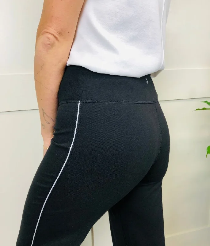 Black Cotton Rich Side Stripe Joggers