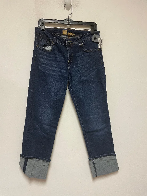 Blue Denim Jeans Cropped Kut, Size 8