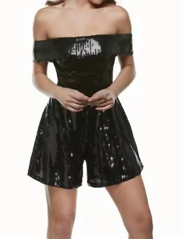 Cocktail Romper In Black