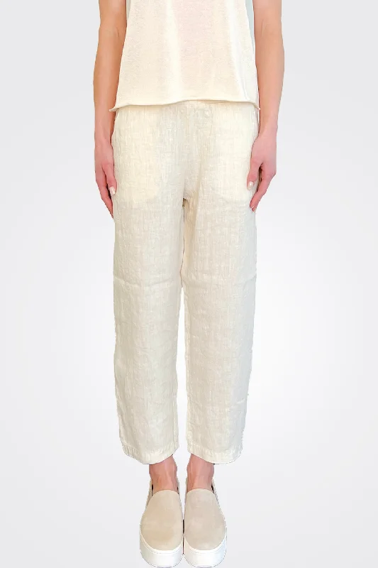 Cropped Ankle Trousers - Ivory