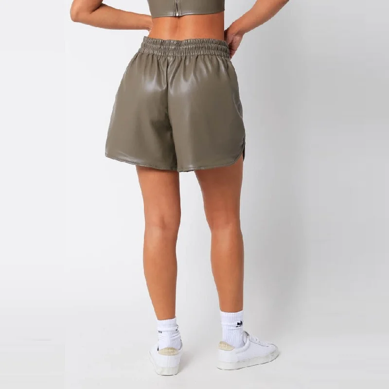 Dallas PU Shorts (Truffle)