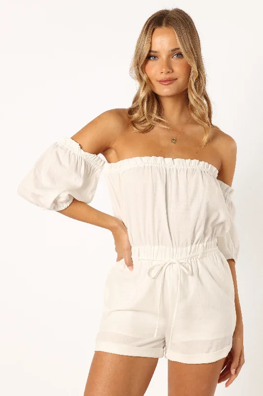 Daniella Playsuit - White