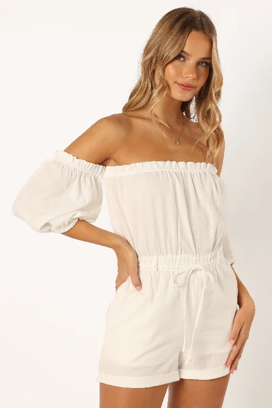 Daniella Playsuit - White