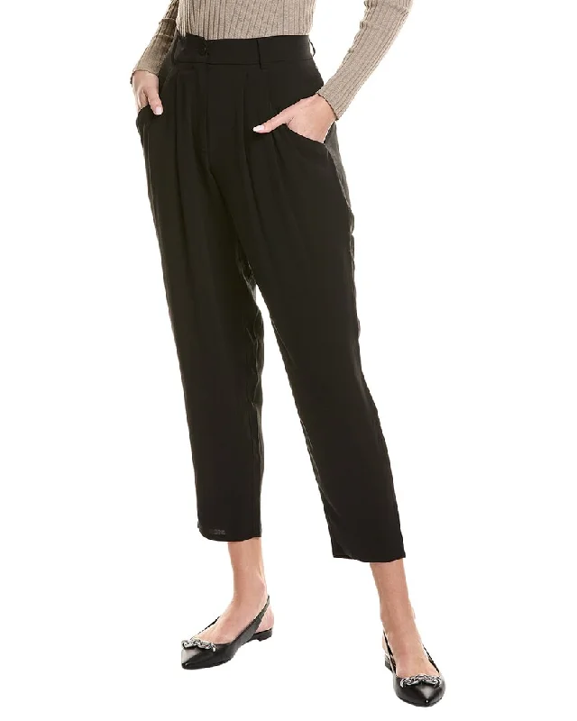 EILEEN FISHER Taper Silk Ankle Pant