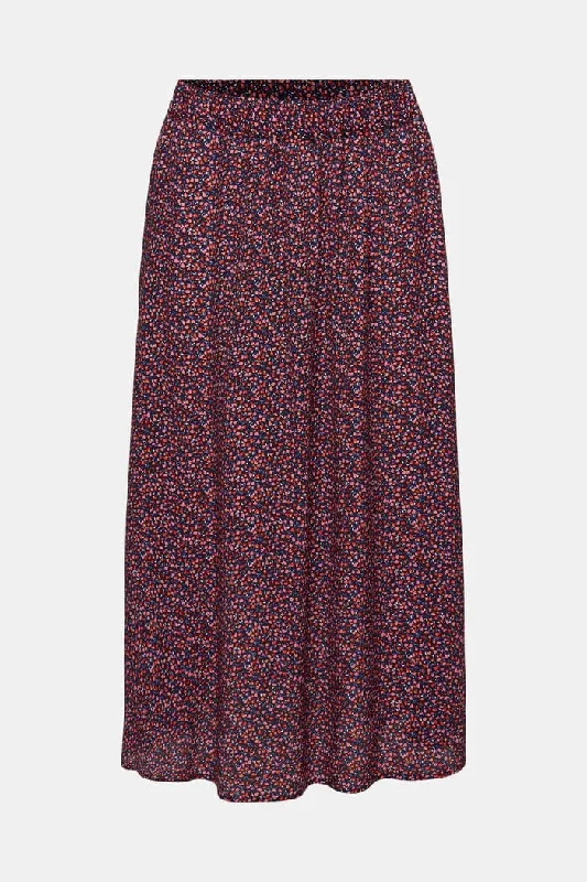 Esprit Printed Viscose Midi Skirt - 993EE1D301