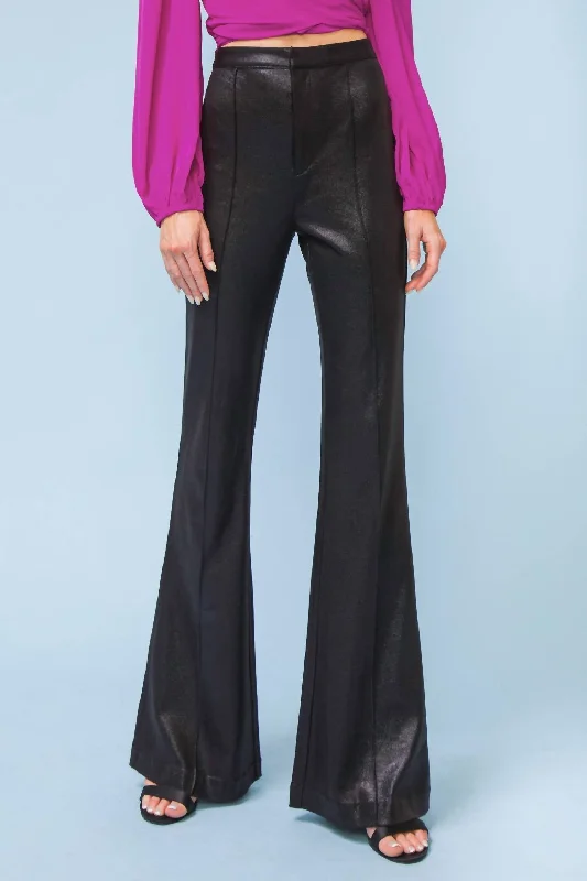 Faux Leather Pant In Black