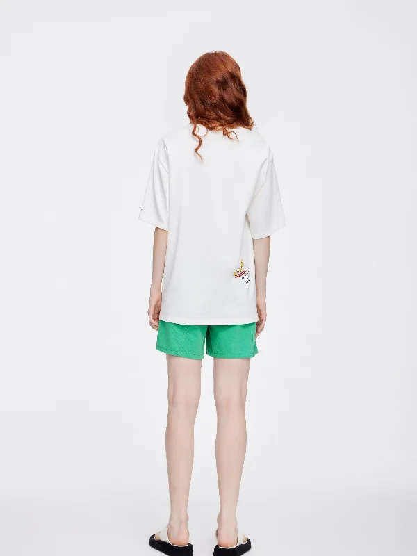 Green Boxy Bermuda Shorts