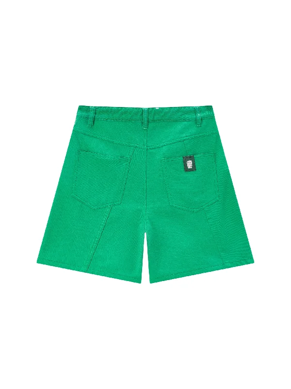 Green Boxy Bermuda Shorts