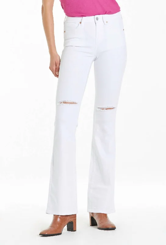 Jaxtyn High Rise Bootcut Jeans In Optic White