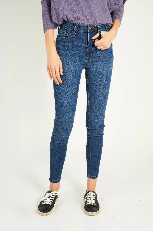 Jean skinny à taille haute - CJ22746WB03D - (E-C18)