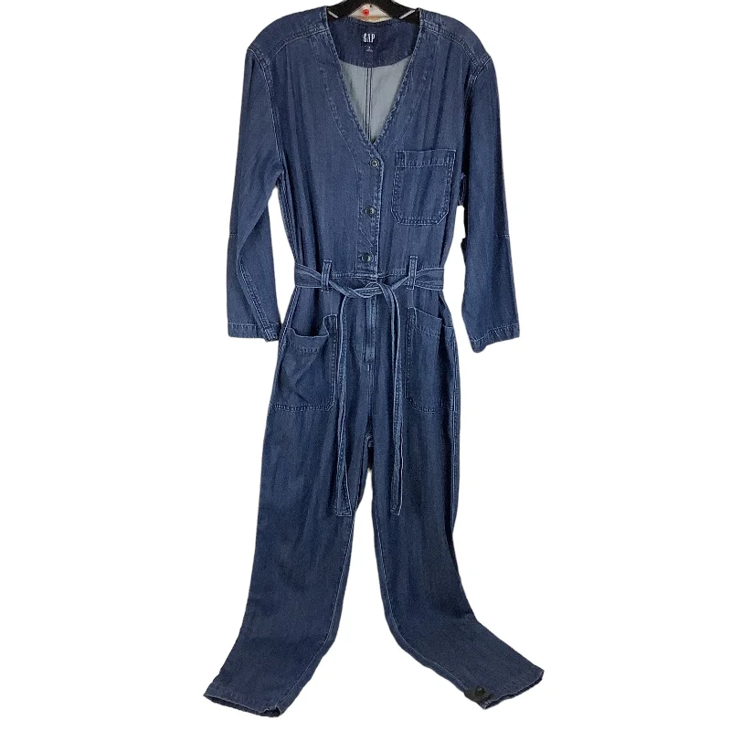 Jumpsuit By Gap In Blue Denim, Size: 4