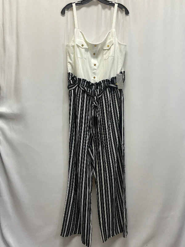 Jumpsuit By J For Justify In Black & White, Size: 3x