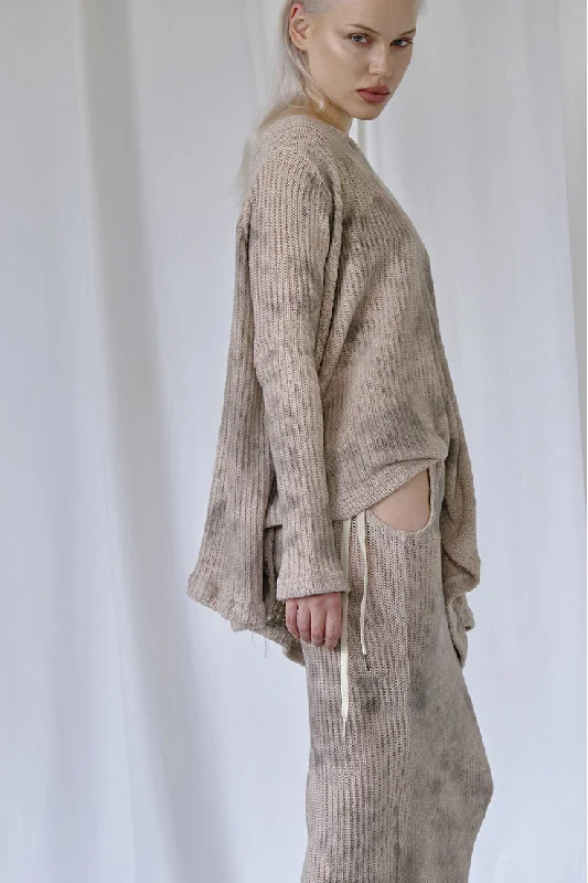 Knitted Skirt - Beige Dirty