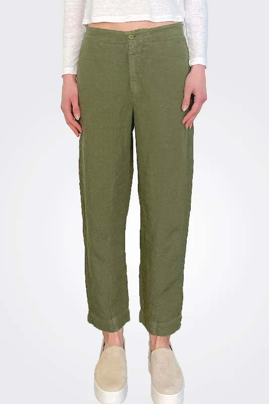 Linen Pocket Pants - Green