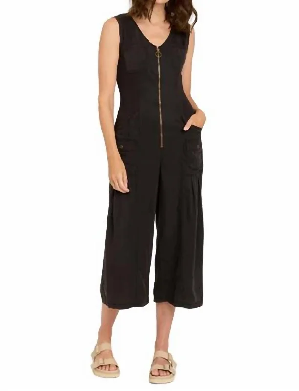 Macgowan Crop Jumpsuit In Black