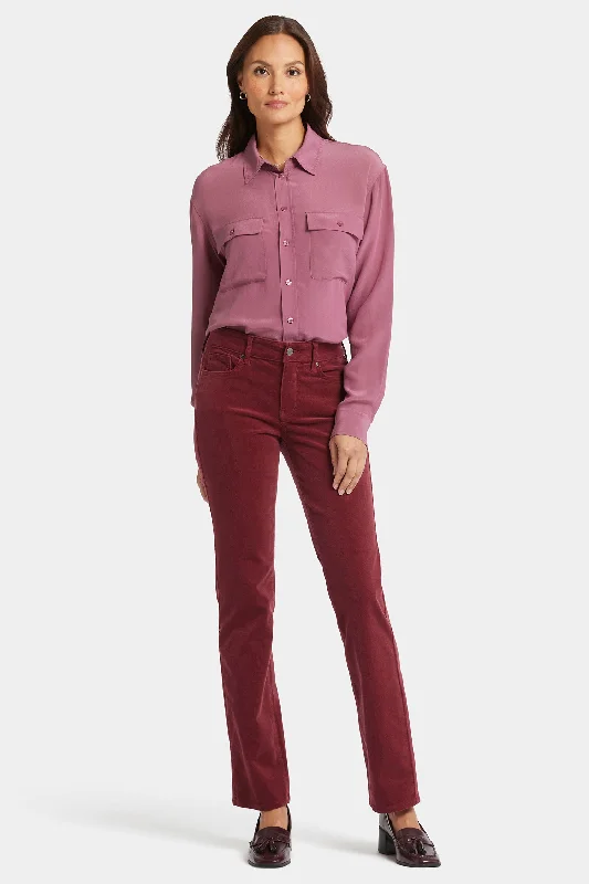 Marilyn Straight Pants - Cranberry Pie