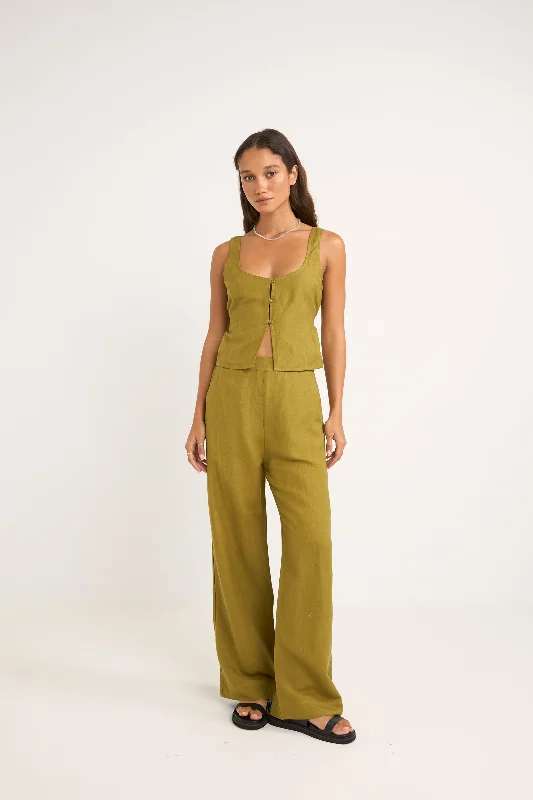 Maya Wide Leg Pant Olive