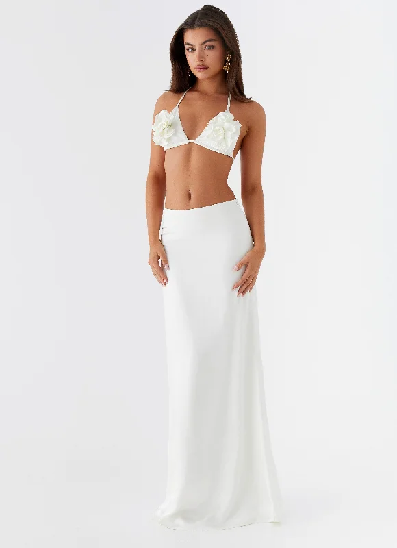 Morgan Low Rise Maxi Skirt - Ivory