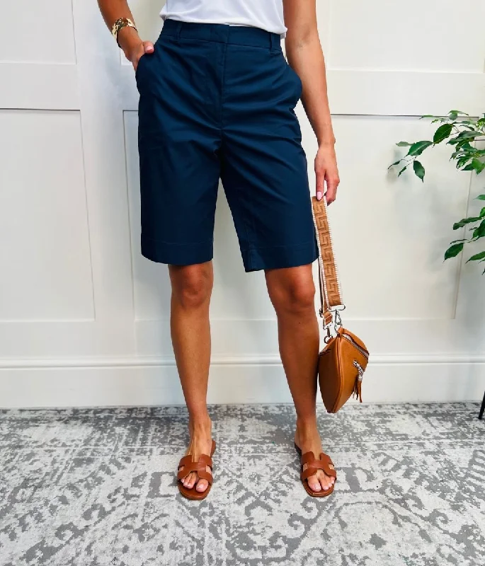 Navy Smart Tailored Shorts