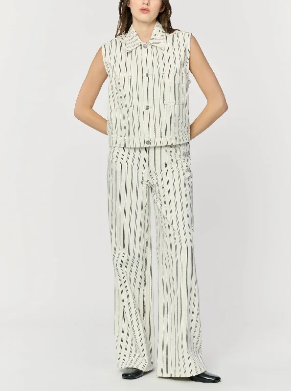 NCE Relaxed Wide Leg - Striped Cloud