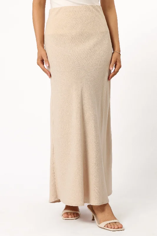 Nelle Midi Skirt - Oatmeal