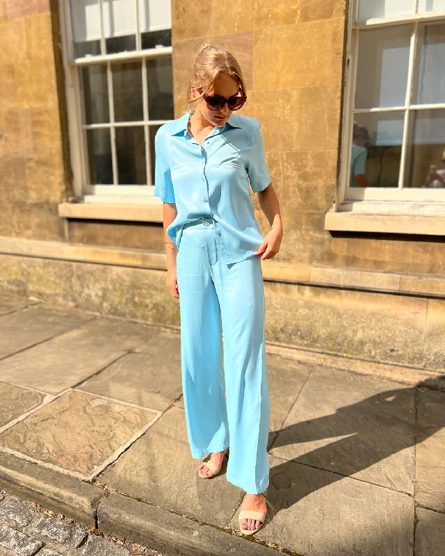 Paige Trousers - Pale Blue