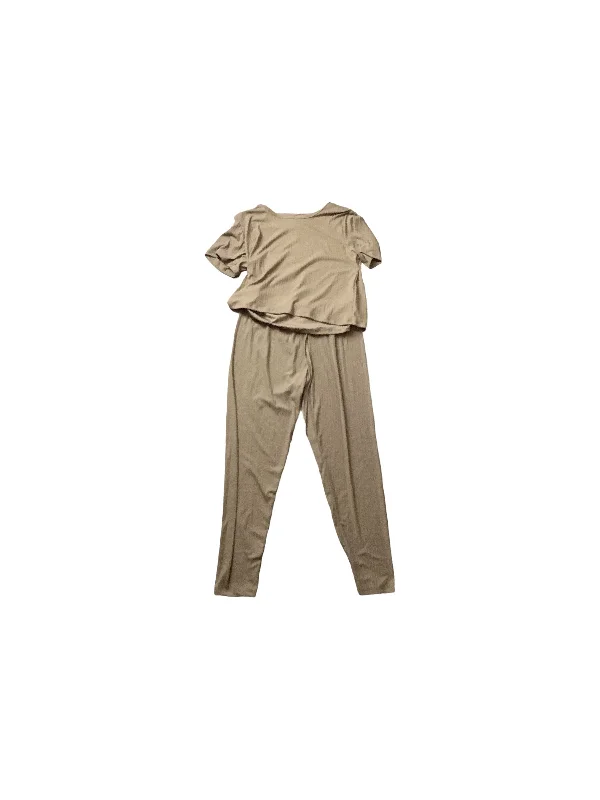 Pants Set 2pc By Clothes Mentor In Taupe, Size: 1x