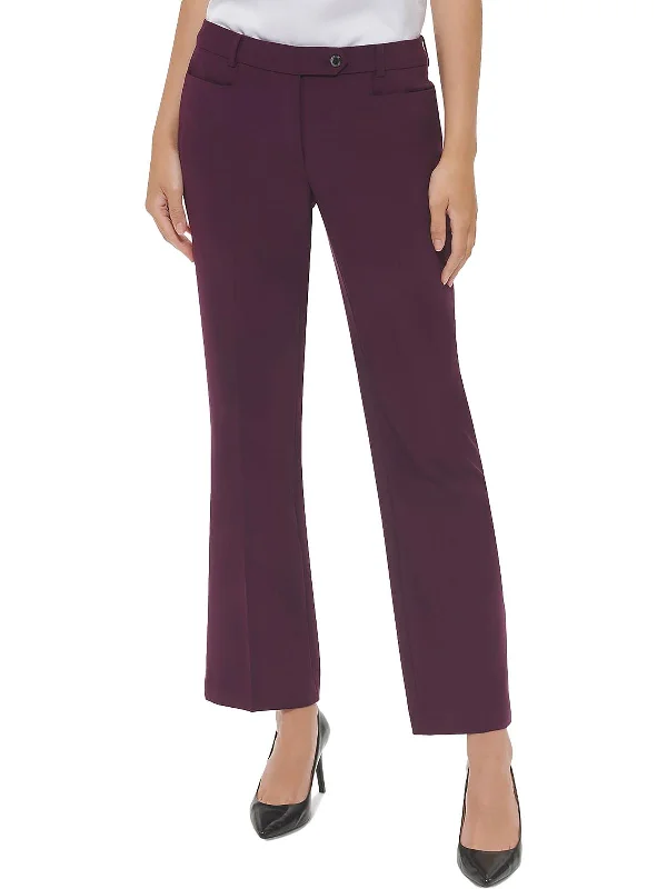 Petites Womens Modern Fit Tapered Leg Dress Pants