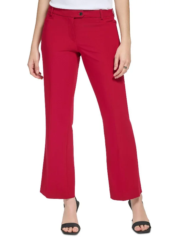 Petites Womens Modern Fit Tapered Leg Dress Pants